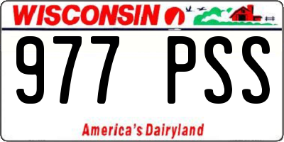 WI license plate 977PSS