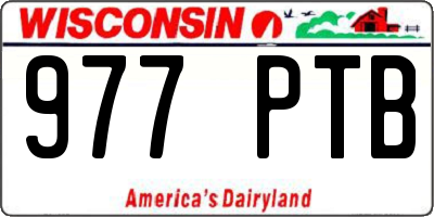WI license plate 977PTB