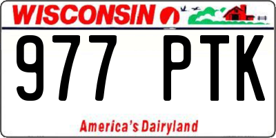 WI license plate 977PTK