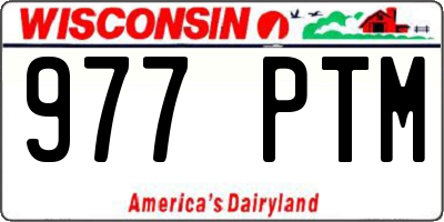 WI license plate 977PTM