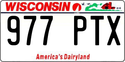 WI license plate 977PTX