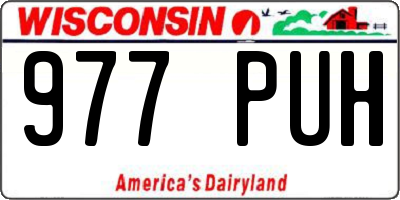 WI license plate 977PUH