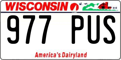 WI license plate 977PUS