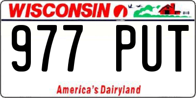 WI license plate 977PUT