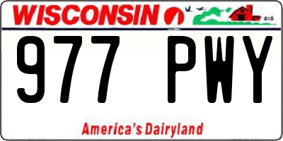 WI license plate 977PWY