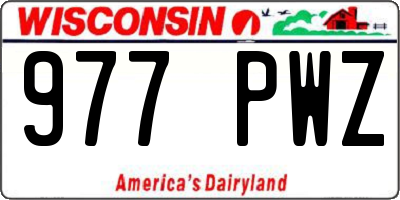 WI license plate 977PWZ