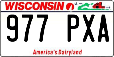 WI license plate 977PXA