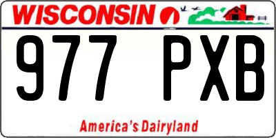 WI license plate 977PXB