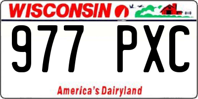 WI license plate 977PXC