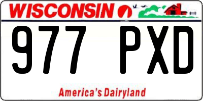 WI license plate 977PXD