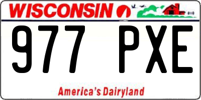 WI license plate 977PXE