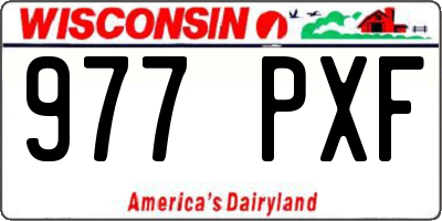 WI license plate 977PXF