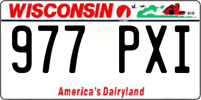 WI license plate 977PXI