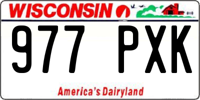 WI license plate 977PXK