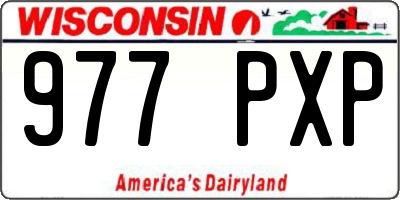WI license plate 977PXP