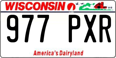 WI license plate 977PXR