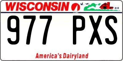 WI license plate 977PXS
