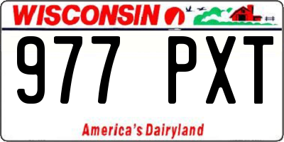 WI license plate 977PXT