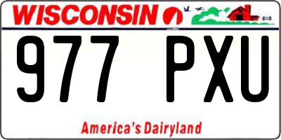 WI license plate 977PXU