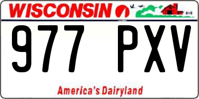 WI license plate 977PXV