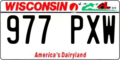 WI license plate 977PXW