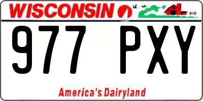 WI license plate 977PXY