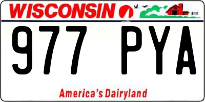 WI license plate 977PYA
