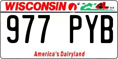 WI license plate 977PYB