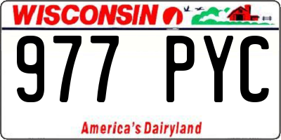 WI license plate 977PYC