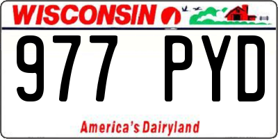 WI license plate 977PYD