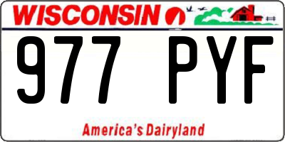 WI license plate 977PYF