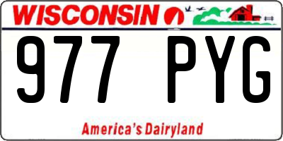 WI license plate 977PYG