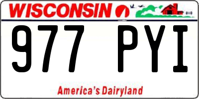 WI license plate 977PYI