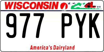 WI license plate 977PYK