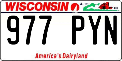 WI license plate 977PYN