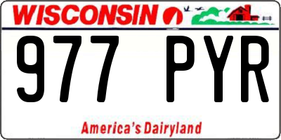 WI license plate 977PYR