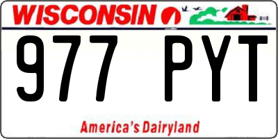WI license plate 977PYT