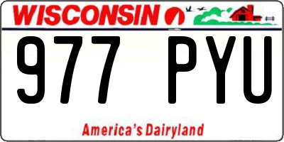 WI license plate 977PYU