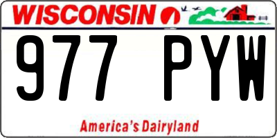 WI license plate 977PYW