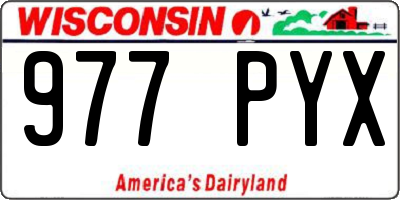 WI license plate 977PYX
