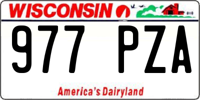 WI license plate 977PZA