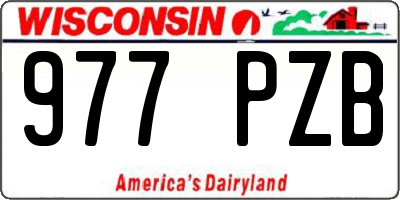 WI license plate 977PZB