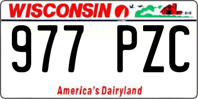 WI license plate 977PZC