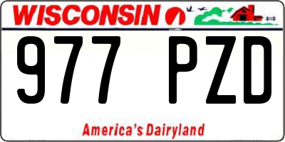 WI license plate 977PZD
