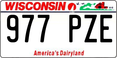WI license plate 977PZE