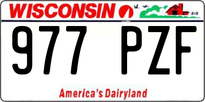 WI license plate 977PZF