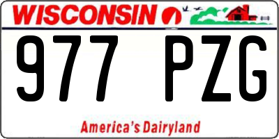 WI license plate 977PZG