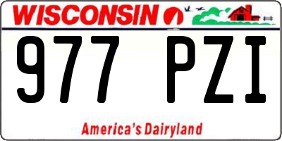 WI license plate 977PZI