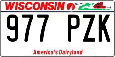 WI license plate 977PZK