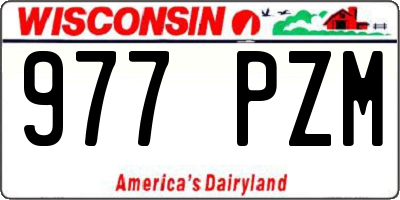 WI license plate 977PZM